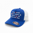 MUKA 'Every Saint Has A Past' Trucker Hat (Royal/Wht) T5498A - FRESH N FITTED