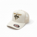 MUKA 'Born Saint' Trucker Hat (Ivory) T5485B - FRESH N FITTED