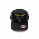 MUKA 'Born Saint' Trucker Hat (Black) T5485B - FRESH N FITTED