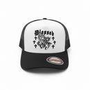 MUKA 'Blessed' Trucker Hat (White/Black) T5484B - FRESH N FITTED