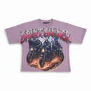 Rebel Minds 'Flame Bikes' Cropped T-Shirt (Sage Pink) 610-11168 - FRESH N FITTED