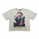 Rebel Minds 'Divine' Rhinestone F/T Cropped T-Shirt (Beige) 610-11105 - FRESH N FITTED