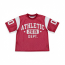 Rebel Minds 'Athletic Dept' Mesh Cropped T-Shirt (Red) 610-11153 - FRESH N FITTED