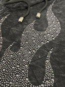 Rare Peace 'Metal Flames' Rhinestone Shorts (Black) RS5048