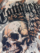 Rebel Minds 'Conquer Rhinestone' Tapestry T-Shirt (Cream) 610-12703 - FRESH N FITTED