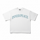 Inner Peace 'Peace Every Where' Oversized Rhinestone T-Shirt (White) - FRESH N FITTED