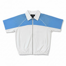 Kindred Rhinestone Nylon Zip Up Shirt (White/Blue) KD267T