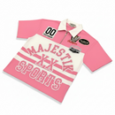 Majestik 'Champion' Rugby Patched Polo Shirt (Pink) SH26105