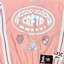 Crafted Nylon Track Suit Zip-up (Pink) CR573