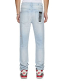 Ksubi Chitch Kstellar Effect blue denim jeans with distressed details and unique star-like effect on classic denim fabric.
