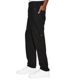 Ksubi WolfGang Laid black denim jeans with a slim fit, classic five-pocket design, and distressed details.