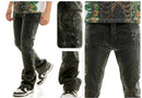 KDNK Embroidery Waxed Flare Pants In Black KNB3490 - FRESH N FITTED