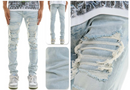 KDNK Under-Patched Jeans Blue KND4822 - FRESH N FITTED