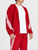 M. Society 'Outdoor' Nylon Zip Up Jacket in Crimson