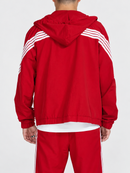 M. Society 'Outdoor' Nylon Zip Up Jacket in Crimson