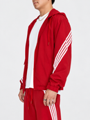 M. Society 'Outdoor' Nylon Zip Up Jacket in Crimson