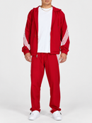 M. Society 'Outdoor' Nylon Zip Up Jacket in Crimson