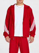 M. Society 'Outdoor' Nylon Zip Up Jacket in Crimson