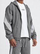M. Society 'Outdoor' Nylon Zip Up Jacket in Grey