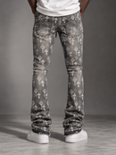 BLACK LIGHT 'Cross' Flare Fit Denim in Grey