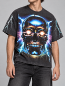 Stray 'Thunderbird' Oversized Drop Shoulder Cropped T-Shirt In Charcoal