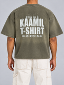KML 'BLURRED' Boxy Vintage Wash T-Shirt (Olive)