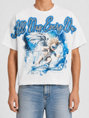 Papercut 'All Day Every Day' Oversized Cropped T-Shirt (White) at Fresh N Fitted Best Men's Clothing Sacramento California