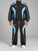 RARE PEACE black zip-up nylon jacket with embossed detailing, front view