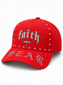 MUKA Faith Over Fear Stone Snapback Hat (Red) – SR4603