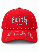 MUKA Faith Over Fear Stone Snapback Hat (Red) – SR4603