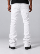 Roar Denim 'Frayed' Stacked Flare Denim In White