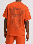 Orange Rolling Loud Speed Demon T-shirt featuring bold graphic print, casual fit, perfect for music festival or streetwear fashion.