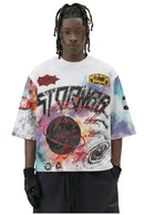 STORM88 Washed 3/4 Sleeve Cropped Tee (White) ST8-012 - FRESH N FITTED