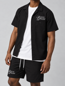 SYIP 'See You in Paradise' Short Sleeve button up (Black) 2080