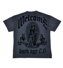 Rare Peace 'Dark Ages 2.0' Oversized Cropped T-Shirt In Dark Grey