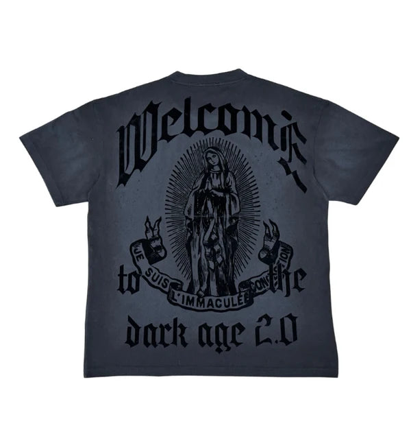Rare Peace 'Trust No One' Oversized Rhinestone Cropped T-Shirt In