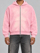 KML F.E.F.E Boxy Zip-Up Hoodie (Washed Pink)
