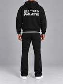 Men's SYIP 'See You in Paradise' Heavyweight Zip Up Hoodie in Black