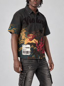 VOYAGE STUDIO Victory S/Sleeve Button Up In Black
