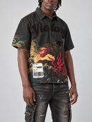 VOYAGE STUDIO Victory S/Sleeve Button Up In Black