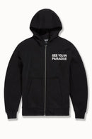 Men's SYIP 'See You in Paradise' Heavyweight Zip Up Hoodie in Black