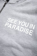 Men's SYIP 'See You in Paradise' Heavyweight Zip Up Hoodie in Heather Grey
