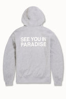 Men's SYIP 'See You in Paradise' Heavyweight Zip Up Hoodie in Heather Grey