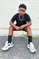 Jordan Craig Kids "Tonal" T-Shirt (Black) 9151AK - FRESH N FITTED