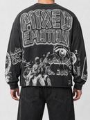 Mixed Emotion 'Astro' Long Sleeve Shirt in Black