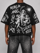 Switch 'Reborn' Cropped T-Shirt in Black