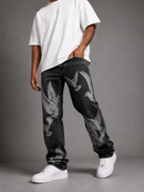 FWRD 'Dove' Relaxed Straight Denim in Washed Black