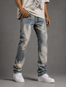 FWRD 'Dove' Relaxed Straight Denim in Light Tint