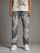 FWRD 'Dove' Relaxed Straight Denim in Light Tint