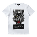 FRESH N FITTED white cotton lycra t-shirt with a graphic print of a fierce tiger face and 'HARD TIGER' text.